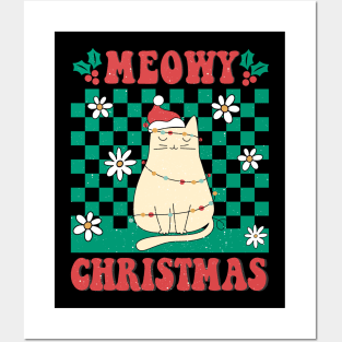 Meowy Christmas Sublimation Posters and Art